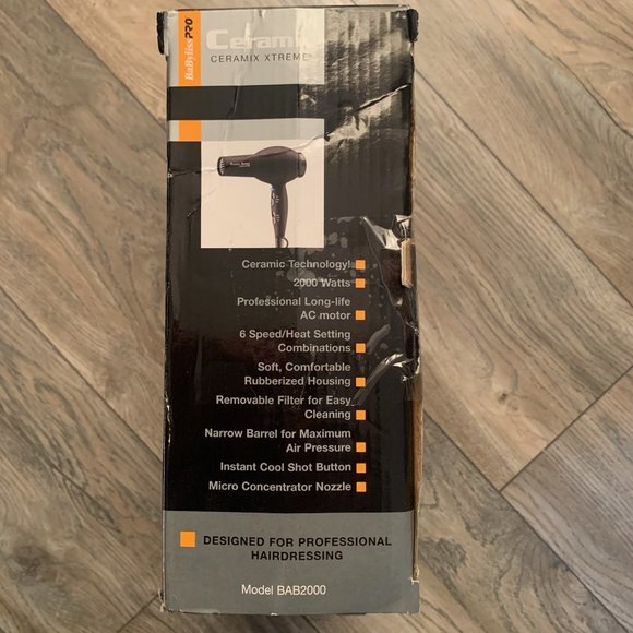 NEW BABYLISSPRO CERAMIC CERAMIX XTREME PROFESSIONAL 2000W HAIR BLOW DRYER - Picture 5 of 9